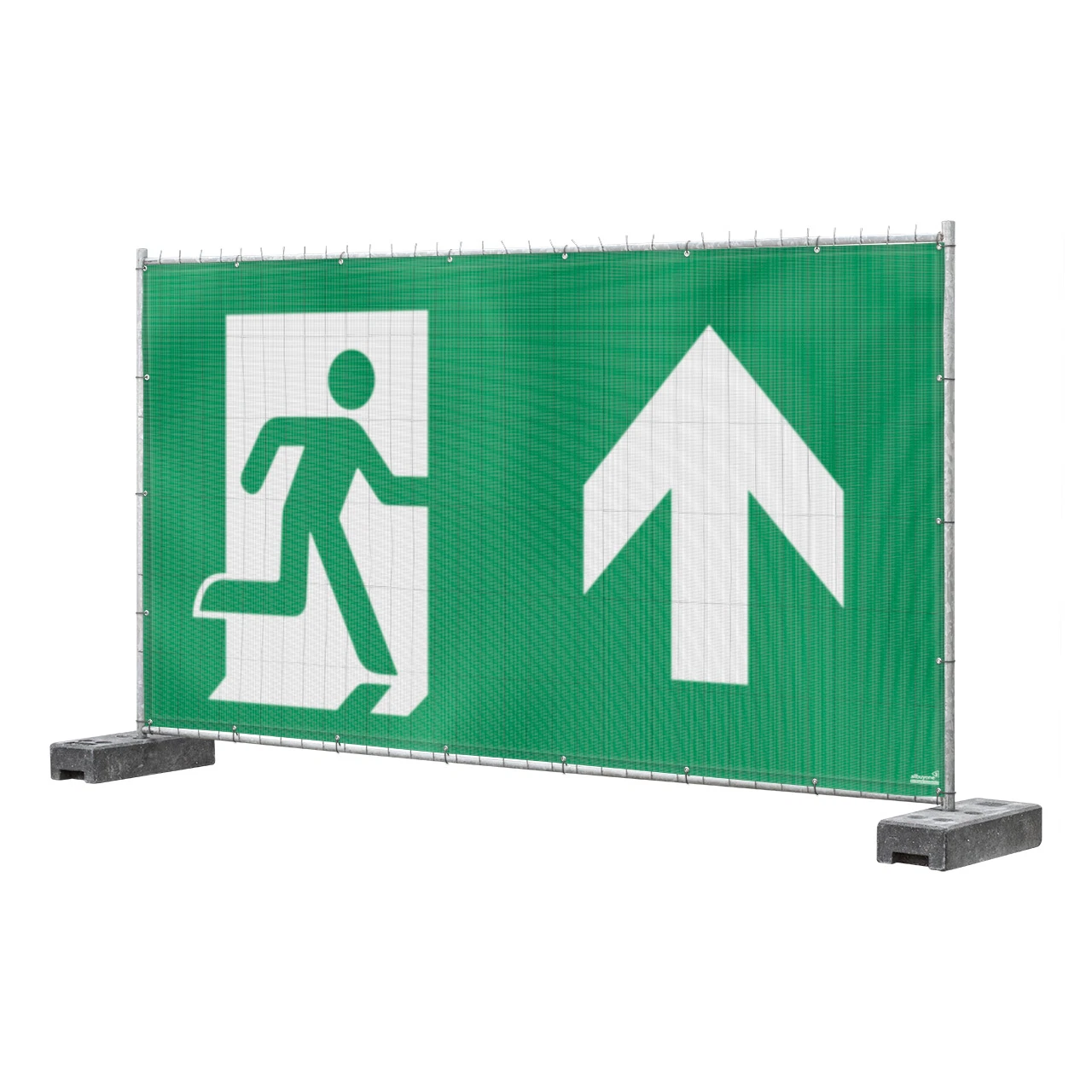 Notausgang Banner mieten